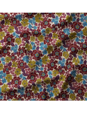 Velours 1000 Raies Imprimé, Marica, Bordeaux / Olive