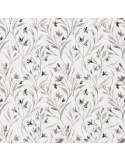 Coton Imprimé Numérique, Ondaline, Gris / Prune