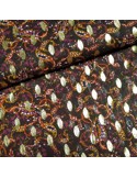 Tissu, Mousseline Ethnique, Marron, Laize 150 cm, 100% Polyester 112g/ml