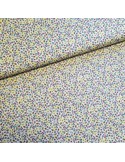 Tissu, Popeline de Coton Fleurie Digitale, Multicolore, Laize 150 cm, 100% Coton 75g/m²