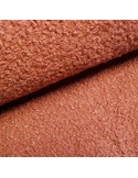Tissu, Lainage Bouclette, Terracotta, Laize 140 cm, 100% Polyester