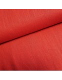 Tissu, Lin Lavé Uni, Rouge Carmin, Laize 140 cm, 100% Lin 322g/m²