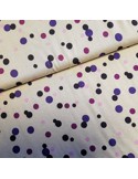 Tissu, Jersey, Pois Gris, Laize 150 cm, Viscose Stretch