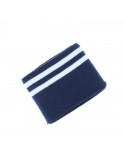 Bande bord-côte, À deux bandes blanches, Bleu marine, 135 cm x 70 mm, Coton/Élasthanne