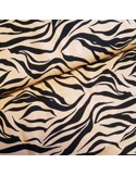Tissu, Viscose Zèbres, Sable, Laize 145 cm, 100% Viscose 147g/m²