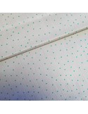 Tissu, Crêpe de Viscose Froissée à Pois, Gris et Vert, Laize 150 cm, 100% Viscose