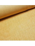 Tissu, Flammé Panama, Jaune Moutarde, Laize 140 cm, Tissu d'Ameublement Polyester 300g/m²