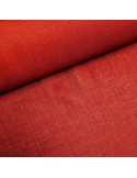 Tissu, Flammé Panama, Rouge Hermès, Laize 140 cm, Polyester d'Ameublement 300g/m²
