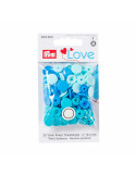 Boutons pression sans couture « Color Snaps », Prym Love, Bleu, 12,4 mm, Plastique