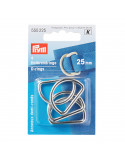 Anneau demi-rond, Prym, Argent, 25 mm, Acier inoxydable