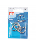 Anneau demi-rond, Prym, Argent, 20 mm, Acier inoxydable