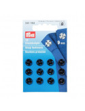 Boutons pression à coudre, Prym, Noir, 9 mm, Laiton
