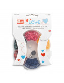 Boutons pression sans couture « Color Snaps Mini », Prym Love, 6 coloris assortis, Plastique