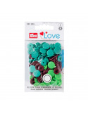 Bouton pression sans couture « Color Snaps », Prym Love, Vert, 12,4 mm, Plastique