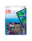 Épingle à piquer tête de perle, Prym, Couleurs assorties, 40 x 0,58 mm, Acier trempé