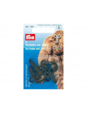 Agrafes et œillets pour fourrures, Prym, Gris, 25 mm, Polyester