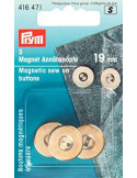 Boutons magnétiques à coudre, Prym, Argent, 19 mm, Métal