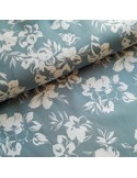 Tissu, Satin de Coton Stretch Fleuri, Multicolore, Laize 145 cm, 95% Coton 5% Spandex 275g/m²