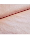 Tissu, Lin Lavé Uni, Rose Poudré, Laize 140 cm, 100% Lin 322g/m²