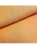 Tissu, Double Gaze Unie, Orange Bio, Laize 132 cm, 100% Coton 162g/m²