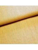 Tissu, Lin Lavé Uni, Jaune Moutarde, Laize 140 cm, 100% Lin