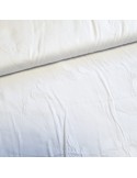 Tissu, Satin de Coton Brodé Arcs-en-ciel, Blanc, Laize 145 cm, 100% Coton 130g/ml