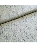 Tissu, Popeline de Coton Branches Fleuries, Vert Émeraude, Laize 150 cm, 100% Coton 130g/m²
