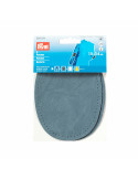 Renforts ovales imitation daim, Prym, Bleu moyen, 10 x 14 cm, Imitation daim