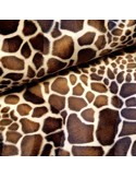 Tissu, Imitation Peau de Girafe, Tons Naturels, Laize 150 cm, 100% Polyester 360g/ml