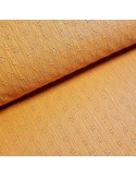 Tissu, Double Gaze Brodée, Orange, Laize 130 cm, 100% Coton 165g/m²
