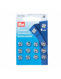 Boutons pression à coudre, Prym, Argent, 9 mm, Laiton