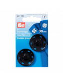 Boutons pression à coudre, Prym, Noir, 30 mm, Laiton