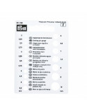 Jauge pour aiguilles à tricoter, Prym, Blanc, 2 à 10 mm, Plastique