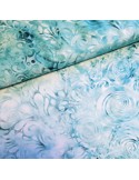 Tissu, Coton Patchwork Imprimé Illuminations, Bleu Océan, Laize 112 cm, 100% Coton