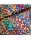 Tissu, Jersey de Viscose, Motif Illumination Multicolore, Laize 150 cm, Viscose Stretch Oeko-Tex