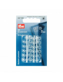 Boutons pression à coudre, Prym, Transparent, 7 mm, Plastique