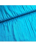 Tissu, Viscose Pois Brillants, Turquoise, Laize 140 cm, 100% Rayon 140g/m²