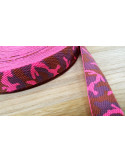 Sangle coton fantaisie rose
