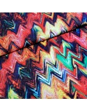 Tissu, Jersey de Viscose à Symboles, Multicolore, Laize 150 cm, Viscose Stretch Oeko-Tex