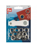 Œillets, Prym, Argenté, 11 mm, Laiton inoxydable