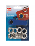 Œillets, Prym, Argent, 14 mm, Laiton inoxydable