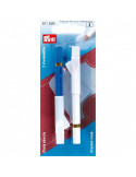 Crayon craie tailleur, Prym, Blanc et bleu, Avec brosse à effacer