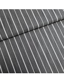 Tissu, Jersey de Coton Lycra Rayé, Noir et Blanc, Laize 130 cm, 95% Coton 5% Lycra