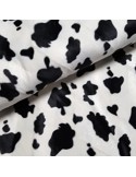 Tissu, Velours Ras Motif Peau de Vache, Multicolore, Laize 150 cm, 100% Polyester 360g/ml