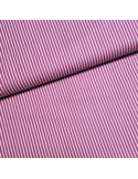Tissu, Popeline de Coton Rayures, Mauve et Blanc, Laize 150 cm, 100% Coton 195g/m²