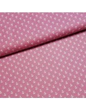 Tissu, Popeline de Coton Imprimé Ancres, Marine, Laize 150 cm, 100% Coton 195g/ml