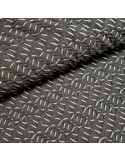 Tissu, Lainage Tressé, Noir et Blanc, Laize 150 cm, Mélange Polyester Lycra