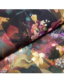 Tissu, Jersey Fleuri, Imprimé Floral Multicolore, Laize 150 cm, Viscose Stretch