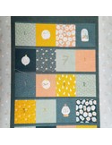 Tissu, Popeline de Coton, Calendrier de l'Avent Multicolore, Laize 140 cm, 100% Coton