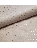 Tissu, Suédine Stretch Pois Brillants, Rose Pâle, Laize 150 cm, 95% Polyester 5% Spandex